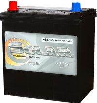 Аккумулятор ULTRA SOLAR Asia Black 40 Ач, 320 А (SMF), прямая полярность, Тонкие клеммы c переходниками в Ростове