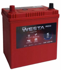Аккумулятор WESTA Asia  40 Ач, 380 А (42В19R), прямая полярность, 2020 г.в. в Ростове