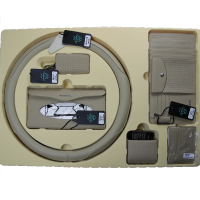 Набор из 6 предметов с Оплёткой на руль Lord Autofashion Экокожа 36101 beige