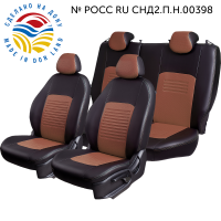 Авточехлы для RENAULT Duster -1, 01.2010-05.2015/ NISSAN Terrano-3, 04.2014-12.2016, РЗС Турин СТ "Илана+Орегон" Чёр / Тём-корич / беж / Тем-корич (арт. 201666la) в магазине Автоатрибут