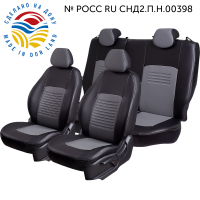 Авточехлы для RENAULT Duster -1, 01.2010-05.2015/ NISSAN Terrano-3, 04.2014-12.2016, РЗС Турин СТ "Илана+Орегон" Чёр / Сер / сер / Сер (арт. 200915la) в магазине Автоатрибут