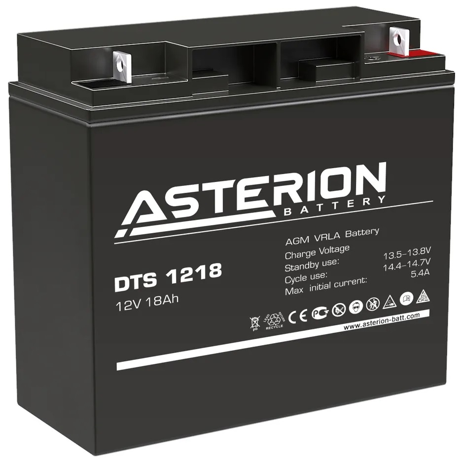 Аккумулятор ASTERION DTS 12В, 18 Ач, AGM - Автоатрибут