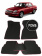 Автоковрики 3D в салон EVA для ГАЗ 31105 2003-2009, (лек 354) чёрный ромб c красной диагональю с черным краем на любые автомобили