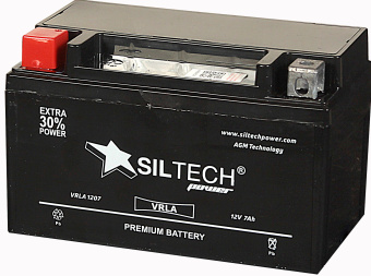 Аккумулятор SILTECH  12В 7 Ач, 110 А (YTX7A-BS), VRLA, прямая полярность в Ростове
