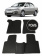 Автоковрики 3D в салон EVA для TOYOTA Corolla E120/Е130 (9-е поколение) (правый руль) 2001-2007, (лек 425) чёрный ромб c серой окантовкой на любые автомобили