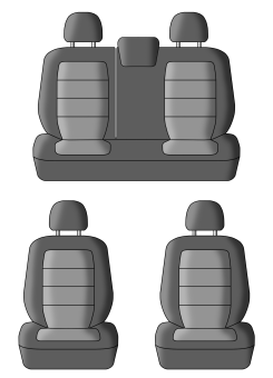 Авточехлы для RENAULT Duster -1, 01.2015-07.2021, РЗС6040 2П+1Г Дублин Жаккард Чёрный / Ёж Белый (арт. 200144la) в магазине Автоатрибут