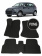 Автоковрики 3D в салон EVA для LADA Kalina 2011-2023, (лек 142) чёрный ромб c окантовкой чёрной ёлочкой с серым краем на любые автомобили