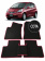 Автоковрики в салон EVA для HONDA Fit (2-е поколение) (правый руль) 2007-2014, (лек 353) чёрная сота c красной окантовкой на любые автомобили