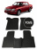 Автоковрики 3D в салон EVA для ГАЗ 31105 2003-2009, (лек 354) чёрный ромб c серой окантовкой на любые автомобили