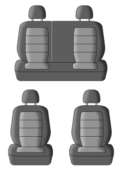 Авточехлы для GEELY MK -1, 06.2008-2016. РЗС6040, 2П Дублин Жаккард Чёрный / Прямоугольник Чёрный (арт. 90082la) в магазине Автоатрибут