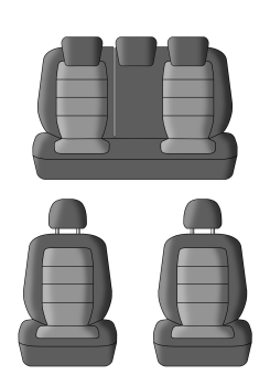 Авточехлы для NISSAN Almera -2, 02.2000-02.2006, N16, РЗС6040, 3Г Дублин Жаккард Чёрный / Прямоугольник Чёрный (арт. 160008la) в магазине Автоатрибут