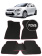 Автоковрики 3D в салон EVA для HYUNDAI i30 (1-е поколение, рестайлинг) (FD) 2010-2011, (лек 567) чёрный ромб c красной диагональю с черным краем на любые автомобили