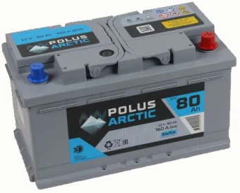Аккумулятор POLUS ARCTIC  80 Ач, 760 А, низкий, обратная полярность в Ростове