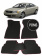 Автоковрики 3D в салон EVA для AUDI A6 C5 (седан) 1997-2004, (лек 154) чёрный ромб c красной диагональю с черным краем на любые автомобили