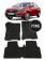 Автоковрики 3D в салон EVA для LADA Vesta (седан) 2015->, (лек 171) чёрный ромб c с окантовкой чёрно-коричневая ёлочка с коричневым краем на любые автомобили