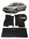Автоковрики 3D в салон EVA для AUDI A6 C5 (седан) 1997-2004, (лек 154) чёрный ромб c чёрно-синей ёлочкой с синим краем на любые автомобили