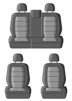 Авточехлы для NISSAN X-Trail -2, 08.2007-01.2015, T31, РЗСиС60/40 2П+1Г Дублин Жаккард Чёрный / Ёж Синий (арт. 160586la) в магазине Автоатрибут