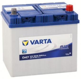 Аккумулятор VARTA Asia Blue Dynamic 60 Ач, 540 А (D47 ), обратная полярность в Ростове