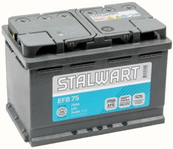 Аккумулятор STALWART  75 Ач, 740 А, EFB, прямая полярность в Ростове