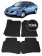 Автоковрики 3D в салон EVA для NISSAN Primera P12 (3-е поколение) (седан) 2001-2007, (лек 223) чёрный ромб c чёрной окантовкой на любые автомобили