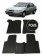 Автоковрики 3D в салон EVA для DAEWOO Nexia 1994-2016, (лек 342) чёрный ромб c серой окантовкой на любые автомобили