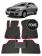 Автоковрики в салон EVA для NISSAN Tiida C11 (седан) 2004-2014, (лек 184) чёрный ромб c красной окантовкой на любые автомобили