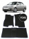 Автоковрики 3D в салон EVA для TOYOTA Corolla Е-120/Е130 (9-е поколение) (седан/хетчбэк) 2000-2006, (лек 160) чёрный ромб c чёрно-синей ёлочкой с синим краем на любые автомобили