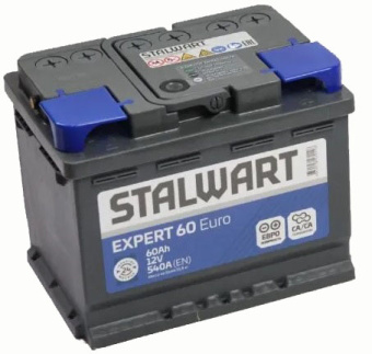 Аккумулятор STALWART Expert  60 Ач, 540 А, обратная полярность в Ростове
