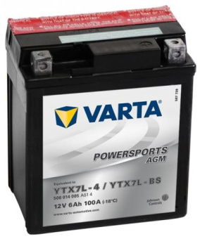 Аккумулятор VARTA POWERSPORTS 12В 6 Ач, 100 А (506014005) AGM, обратная полярность в Ростове