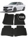 Автоковрики 3D в салон EVA для SKODA Rapid (3-е поколение) (лифтбэк) 2012->, (лек 221) чёрный ромб c чёрной окантовкой на любые автомобили
