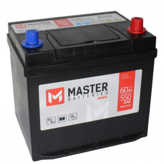 Аккумулятор MASTER BATTERIES Asia  60 Ач, 480/550 А (65D23R), прямая полярность, нижний борт в Ростове