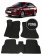 Автоковрики 3D в салон EVA для GEELY Emgrand EC7 (xетчбэк) 2009->, (лек 431) чёрный ромб c окантовкой чёрной ёлочкой с серым краем на любые автомобили