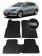 Автоковрики 3D в салон EVA для OPEL Astra J (4-е поколение) 2009-2016, (лек 261) чёрный ромб c чёрной окантовкой на любые автомобили